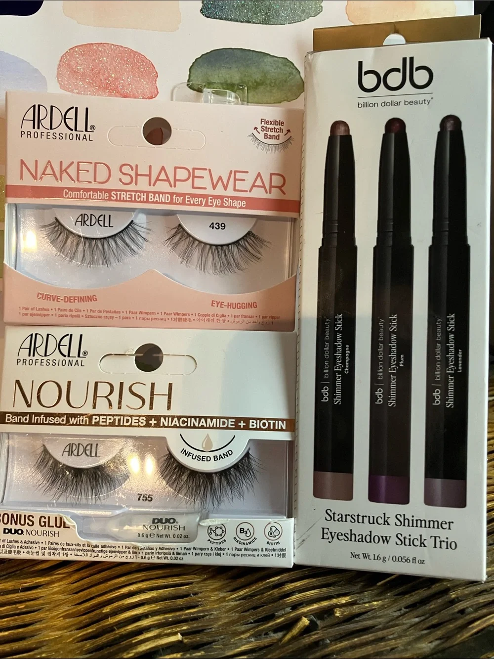 Ardell Naked Shapewear & Nourish Eyelashes Duo, BDB eyeshadow & 7 Eye/Face Masks